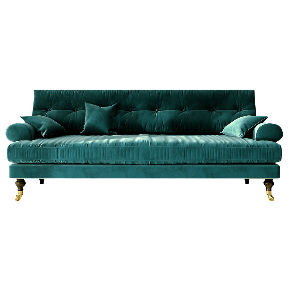Vintage Velvet Sofa with Armrests for Living Rooms & Hotels BSF-14 (In Stock)