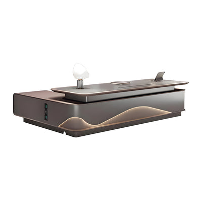 Luxury L-Shaped Executive Desk with Large Storage Cabinet & Password Lock for High-End Offices LBZ-2160