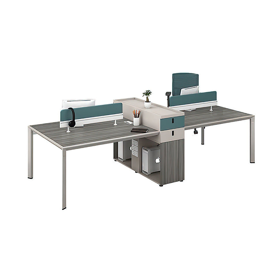 Collaborative L Type Work Desk Setup for 4 Individuals YGZ-1070