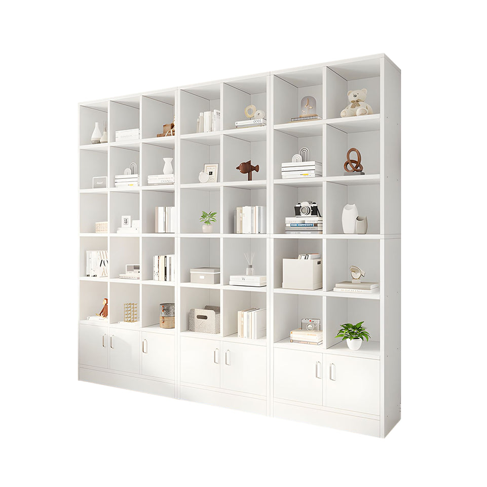 Spacious Floor-to-Ceiling Wooden Bookcase – Multi-Layer Dustproof Storage Cabinet for Home with Deep Shelves CWG-2178