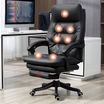 Leather boss chair lazy learning massage resting feet leather chair ergonomic swivel BGY-1065