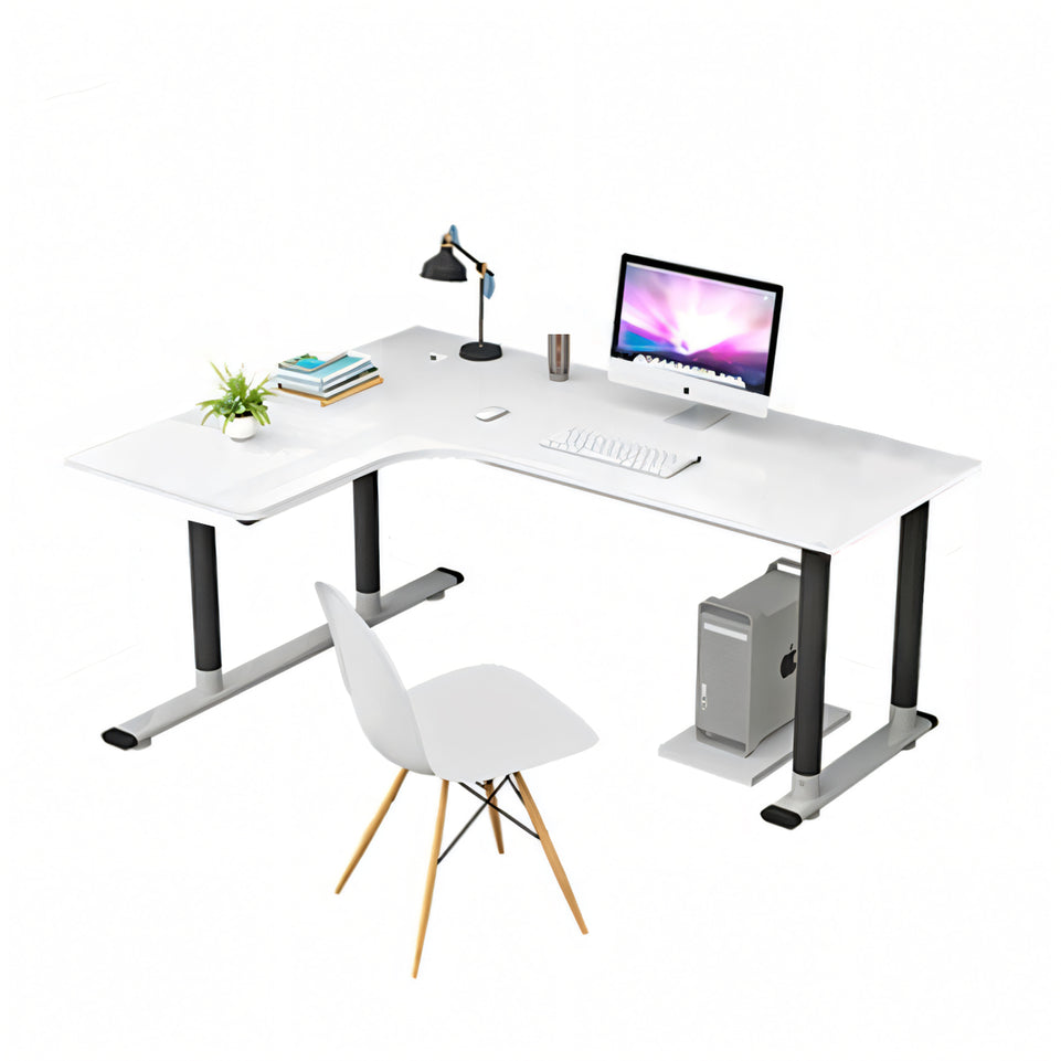 L-Shaped Corner Desk - Modern, Space-Saving Home Office Solution HD-206