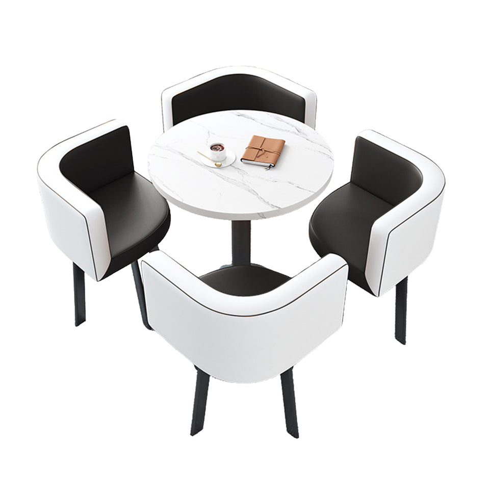 Reception Table with 4 Chairs for Small Cafés or Waiting Areas JDZH-2022