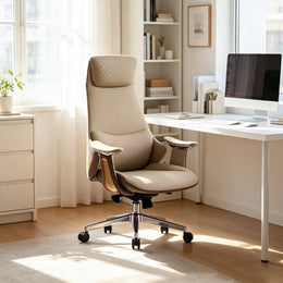 Ergonomic Office Chair with Lumbar Support & Reclining for Executive Office