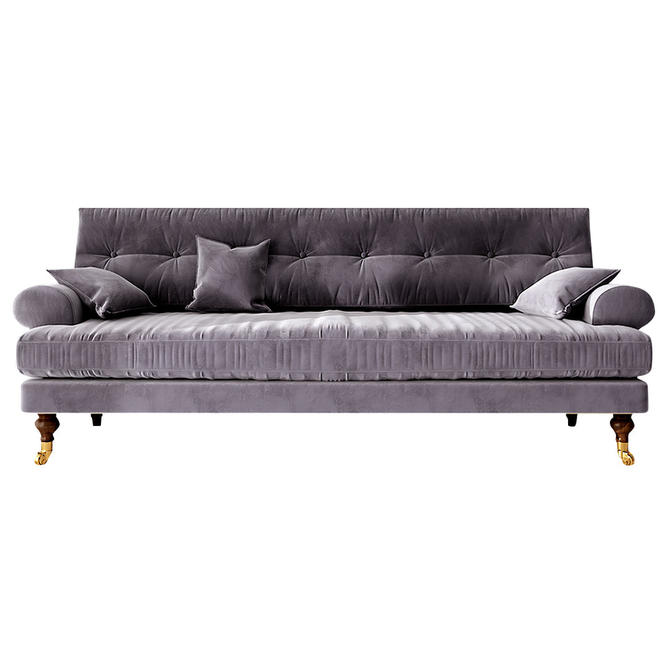 Modern Sofa 35-94 in Wide with Velvet & Solid Wood for Reception Area