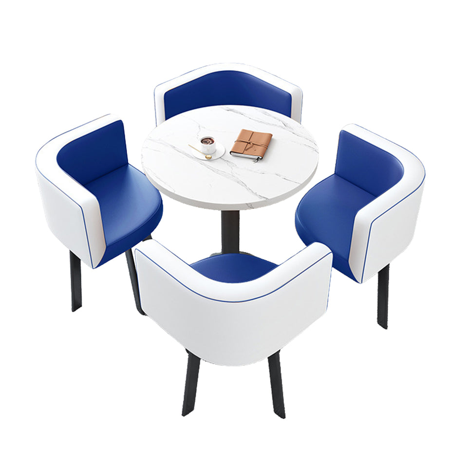 Reception Table with 4 Chairs for Small Cafés or Waiting Areas JDZH-2022