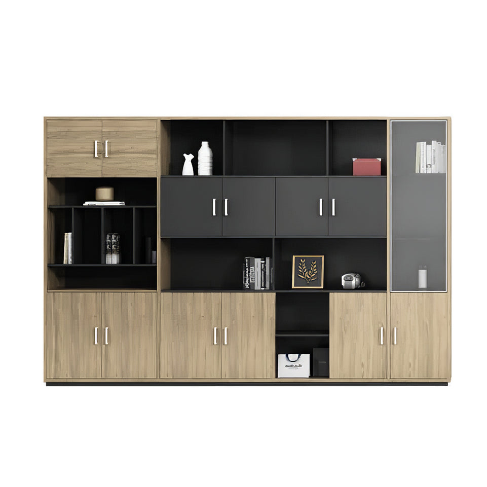 Modern L-Shaped Executive Desk with Drawers and Cabinet LBZ-2091