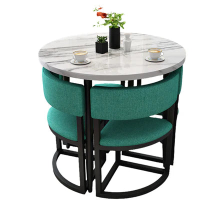 4-Seater Reception 31" Table and Chair Set with Space-Saving Design JDZH-2021