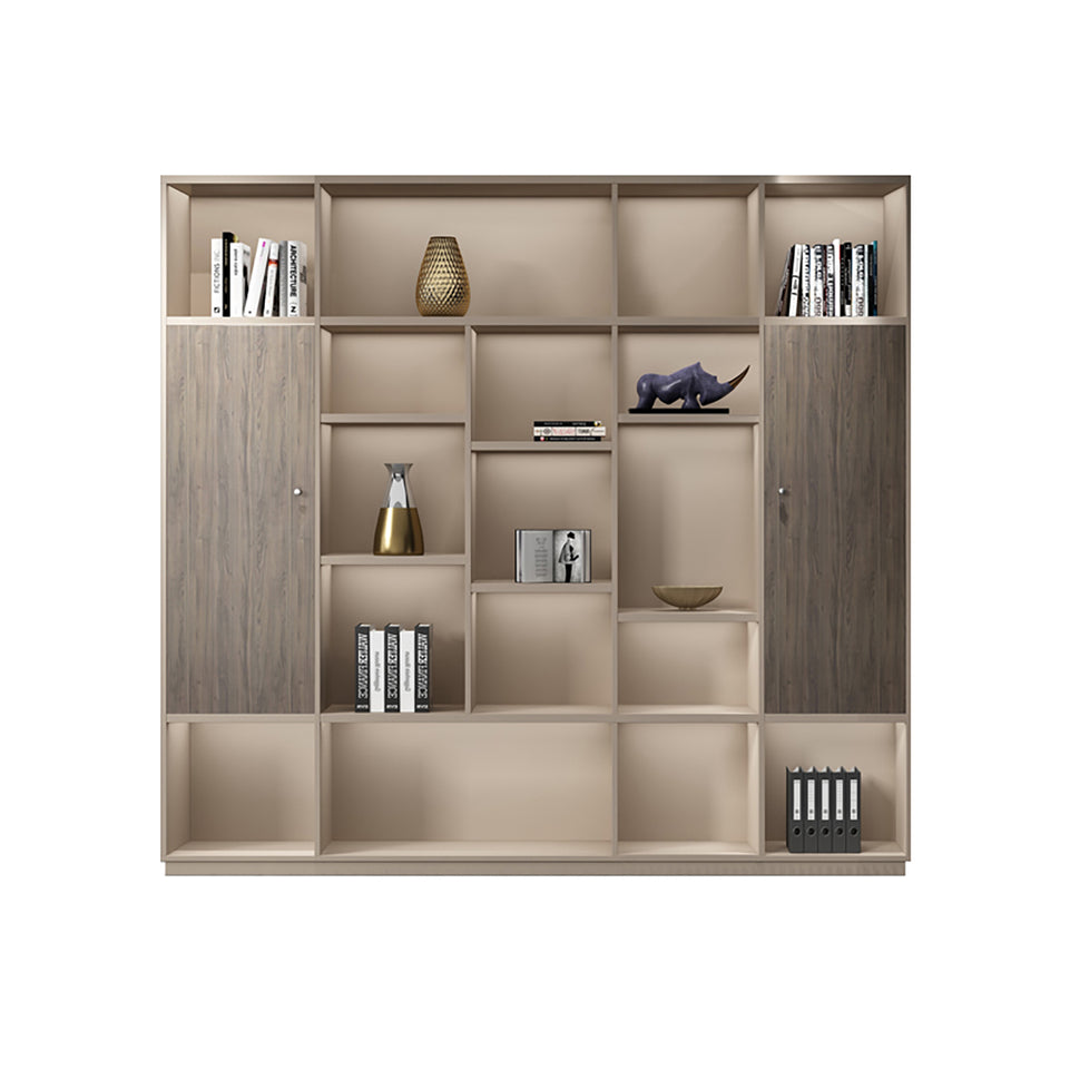 Color-Blocked L-Shaped Executive Desk with Combination Lock and Cabinet for Office LBZ-1027