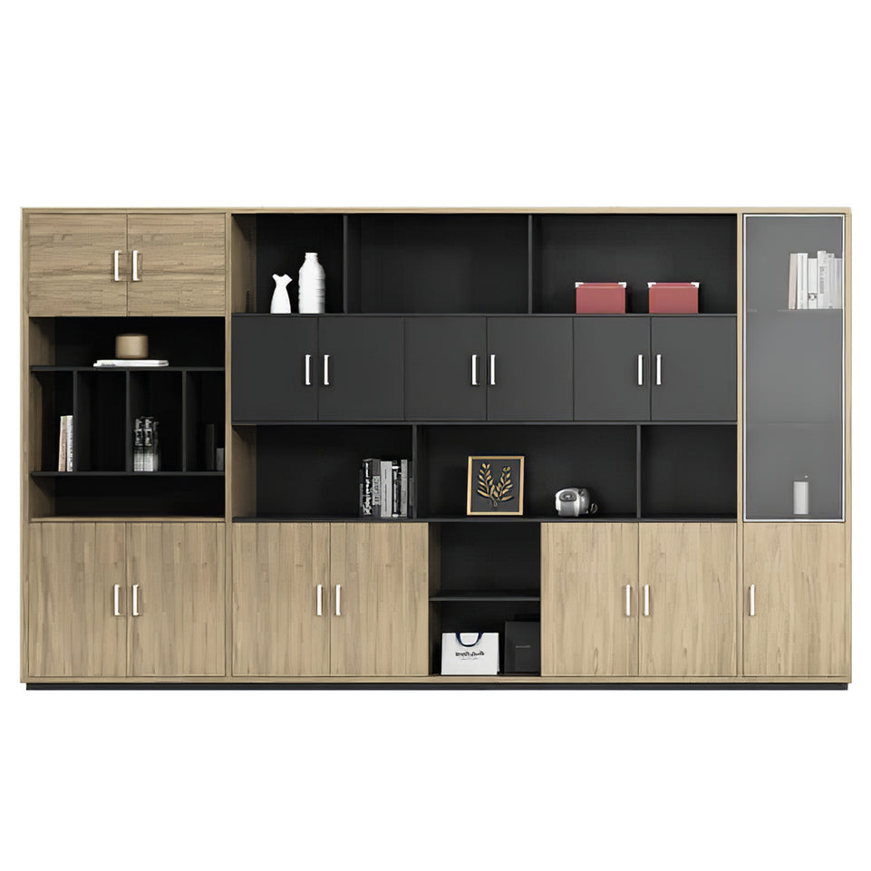 Modern L-Shaped Executive Desk with Drawers and Cabinet LBZ-2091