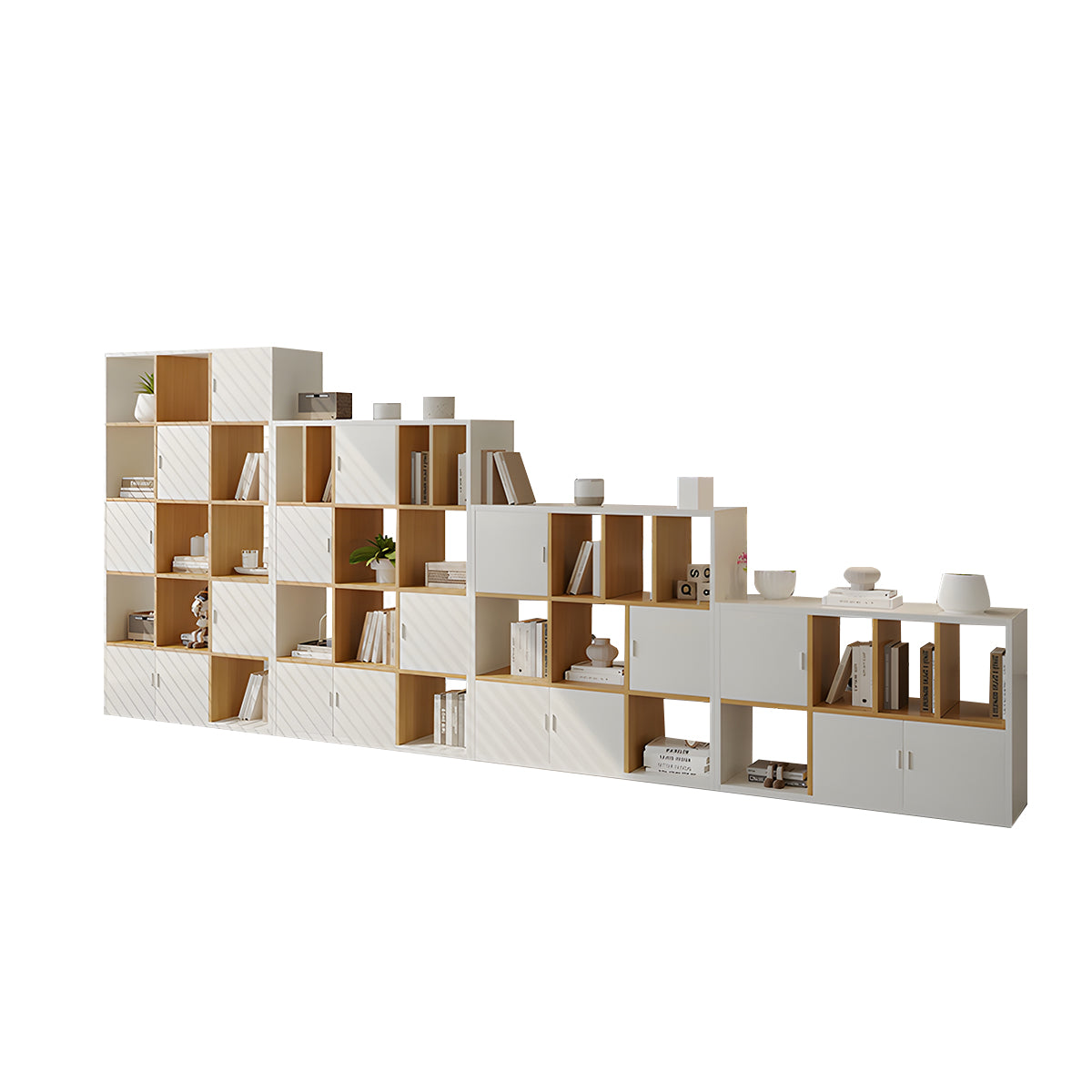 Premium Dual-Sided Office Storage File Cabinet with File and Hollow Display Shelves for Modern Workspaces CWG-2171