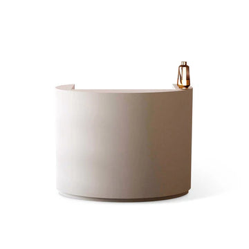 Curved Reception Desk 24-79 in Wide with Lumbar Support for Salon