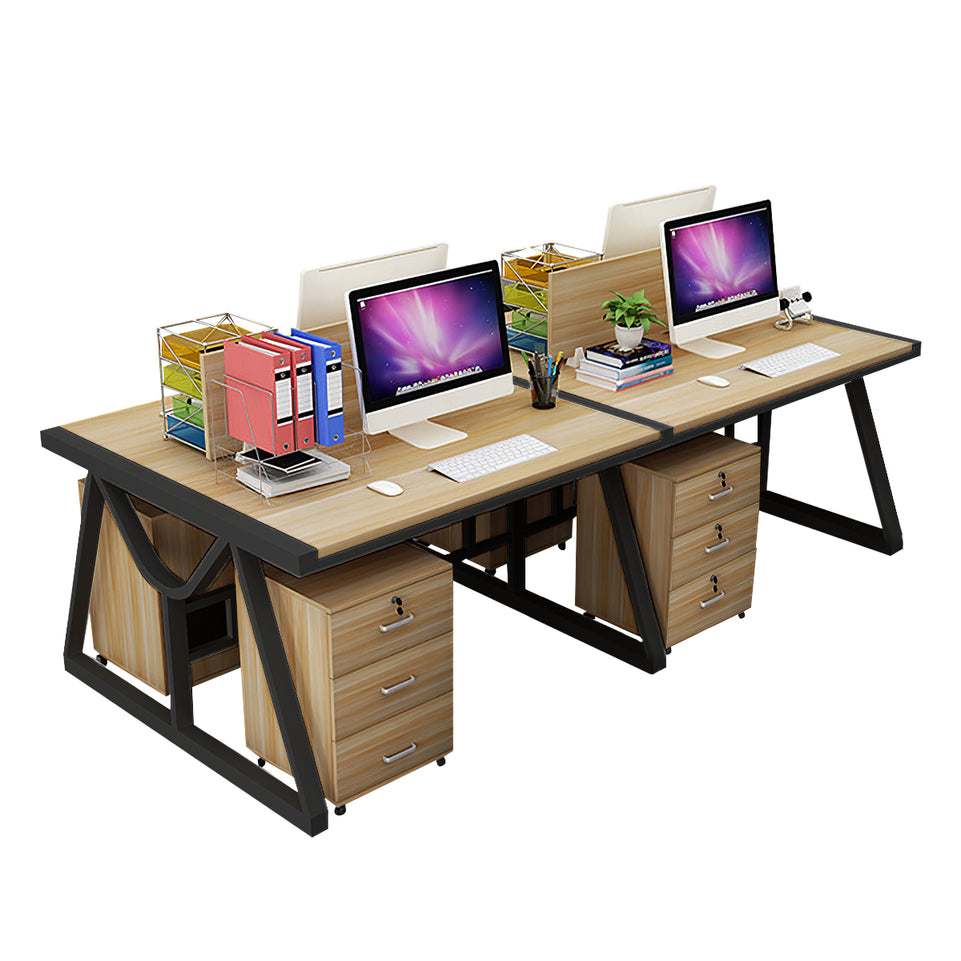 Minimalist Face-to-Face Office Desk with Mobile Storage Cabinet BGZ-2020