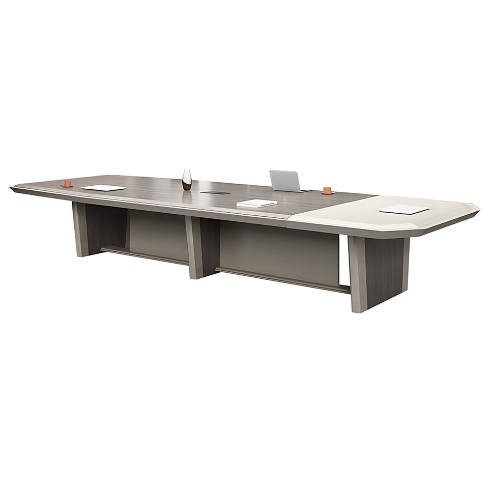 Luxurious Asymmetrical Two-Tone Conference Table for Modern Offices and Meeting Rooms HYZ-2114