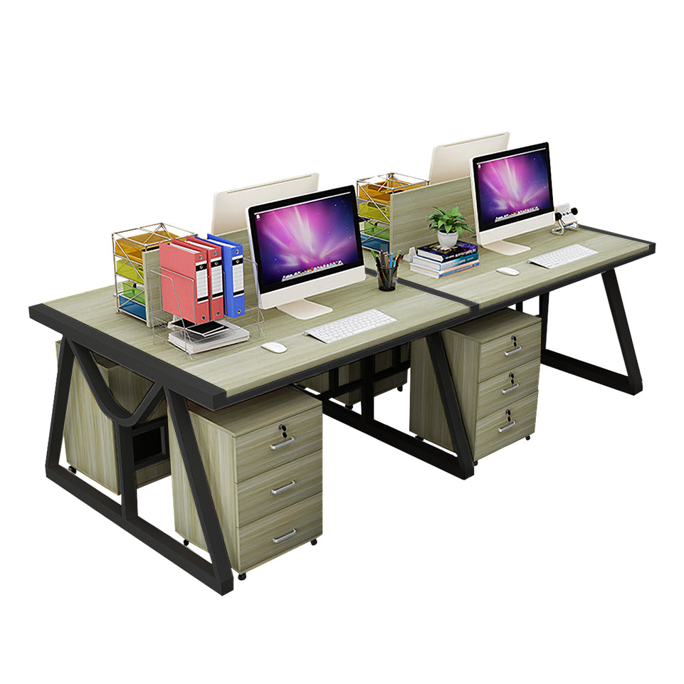 Minimalist Face-to-Face Office Desk with Mobile Storage Cabinet BGZ-2020