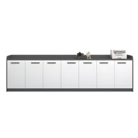 Premium Wooden Floor-Standing Office Tea Cabinet With Lockable Drawers And Spacious Storage For Office Essentials CWG-2163