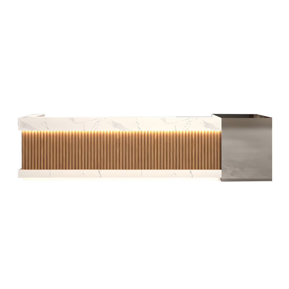 Modern Stylish Reception Desk with Dual-Tier Surface for Salons and Offices JDT-2325