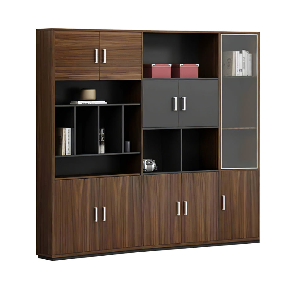 Modern L-Shaped Executive Desk with Drawers and Cabinet LBZ-2091