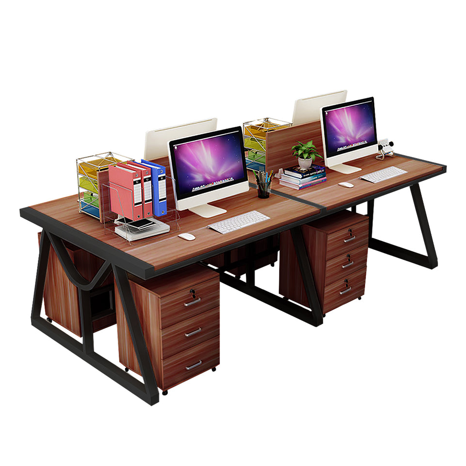Minimalist Face-to-Face Office Desk with Mobile Storage Cabinet BGZ-2020