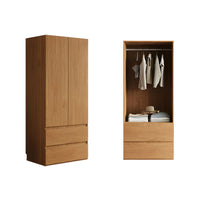 Vintage Wardrobe with Grooved Handle & Hanging Rod for Bedroom CWG-2136