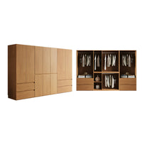 Vintage Wardrobe with Grooved Handle & Hanging Rod for Bedroom CWG-2136