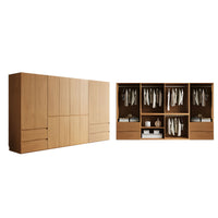 Vintage Wardrobe with Grooved Handle & Hanging Rod for Bedroom CWG-2136