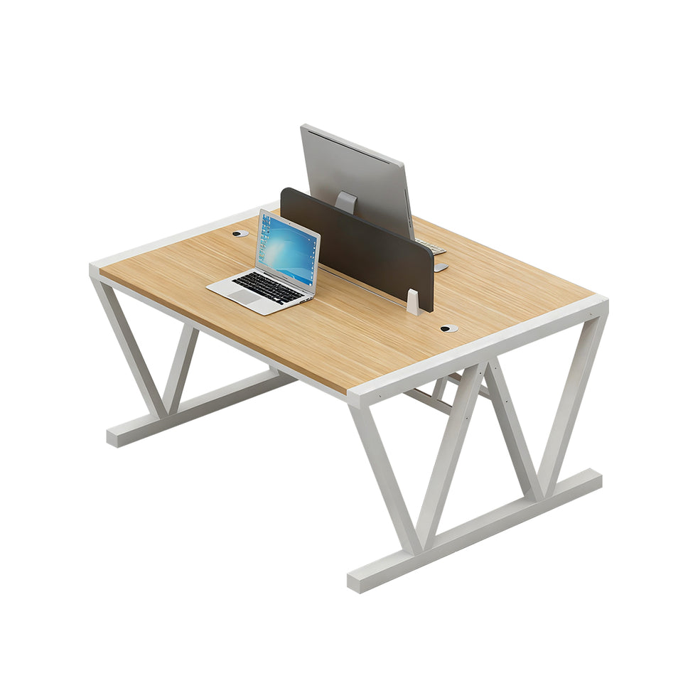 Simple Modern Desk and Chair Set with W Shaped Thickened Legs and Screen Partition YGZ-739