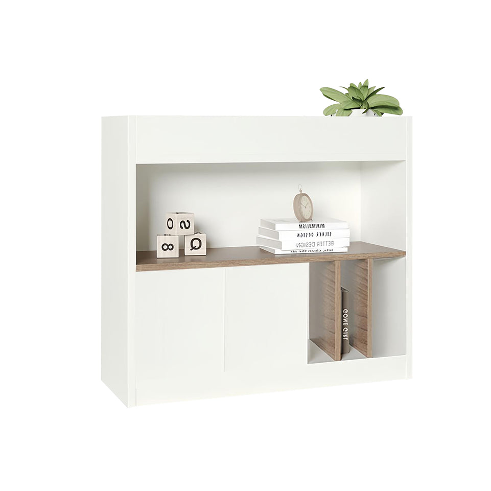 Modern Wooden Office Cabinet with File Storage and Multi-Functional Shelving for Workstations CWG-2172