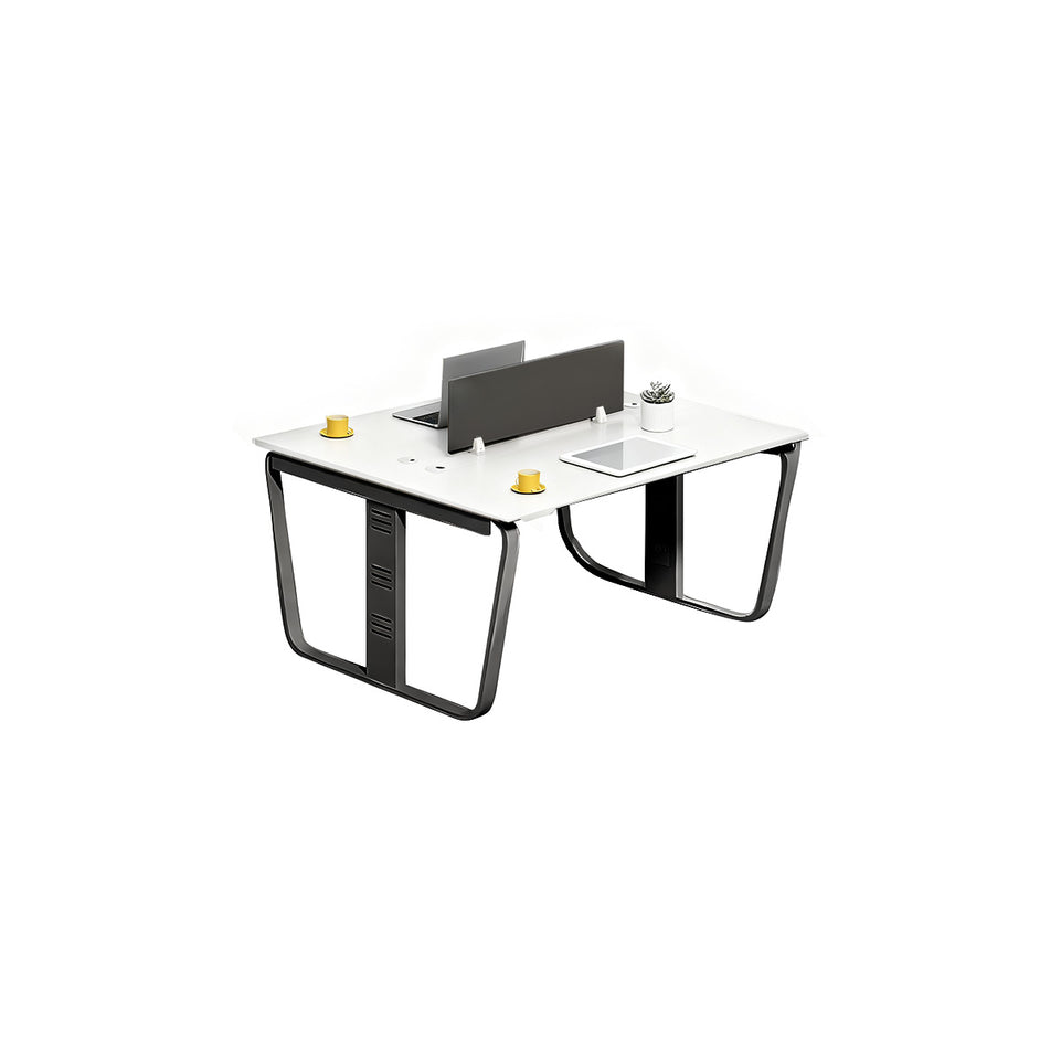 Sculpted Staff Desk Minimalist Modern Office Computer Desk Screen Card Seat Twin Staff Desk YGZ-1017
