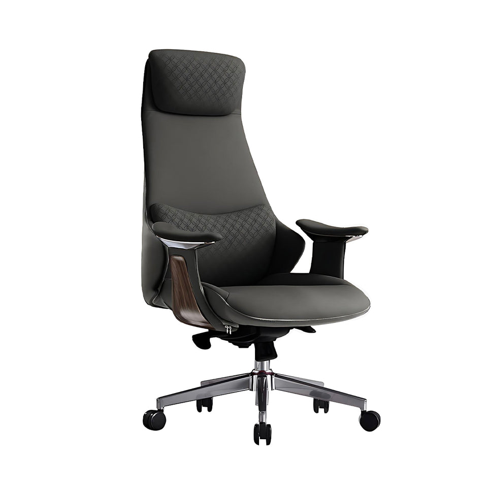 Ergonomic Office Chair with Lumbar Support & Reclining for Executive Office