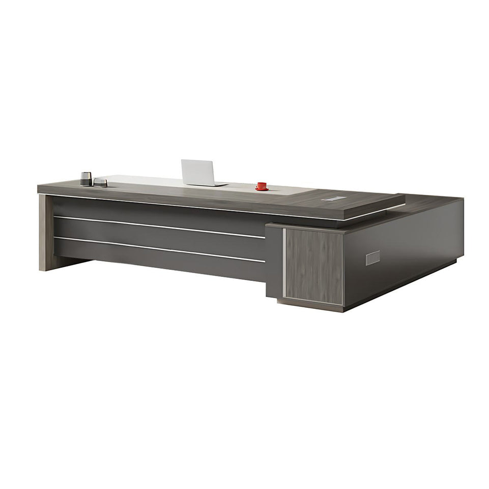 Modern Executive Desk 63-126 in Wide with Dual-Tone & Lumbar Support for Home Office