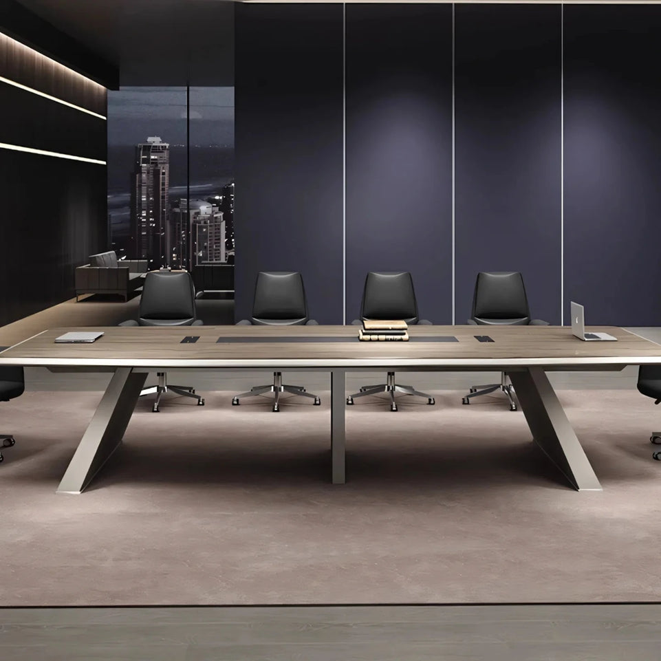 Office Furniture Simple Modern Sturdy Conference Table Boat Shaped Conference HYZ-10105