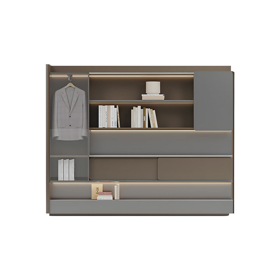 Luxury L-Shaped Executive Desk with Large Storage Cabinet & Password Lock for High-End Offices LBZ-2160