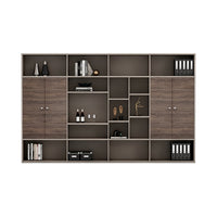 Modern Minimalist Executive Desk PC Ventilation Ports and Side Cabinet LBZ-10191