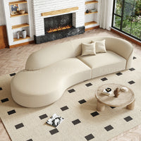 Minimalist Soft Curved Sofa with Single Armrest for Living Room SZ-SF-0003（In Stock）