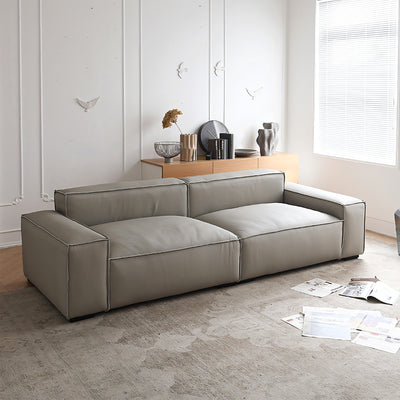 Modern Minimalist Genuine Leather Modular Sofa Chaise Lounge BSF-2003