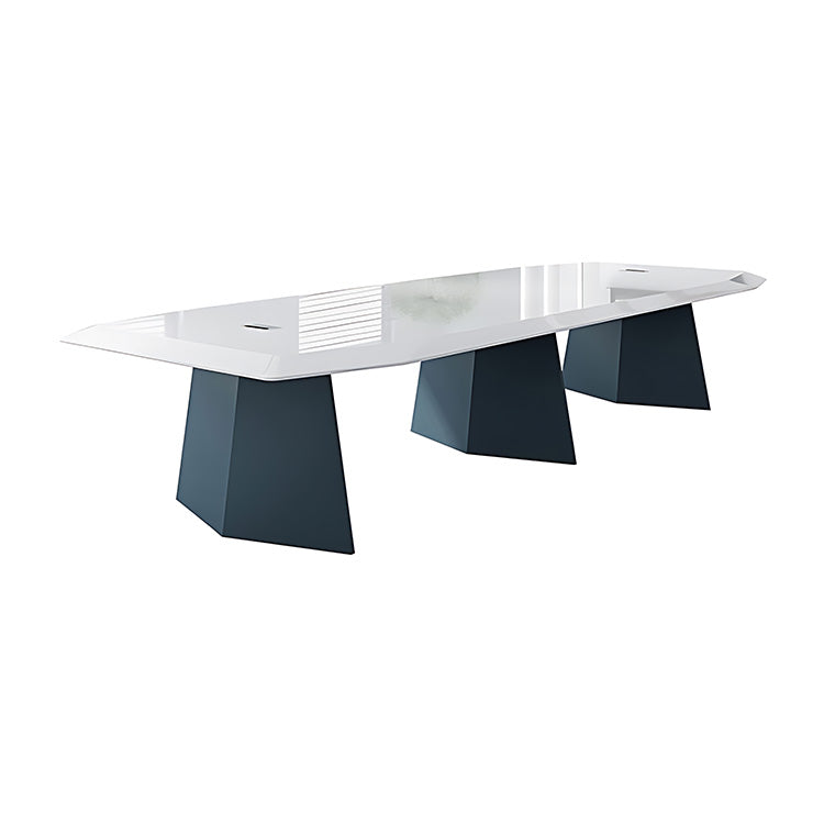 Stylish and Lacquered Meeting Table and Large White Painted Conference Desk HYZ-7193