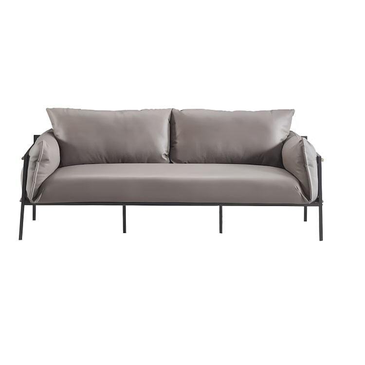 Gray Modern Simple Leather Office Sofas for Reception Areas JDSF-K031