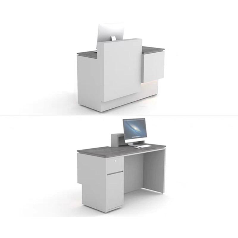 Compact Straight Reception Counter with Drawers and Cabinet for Shop JDT-10123