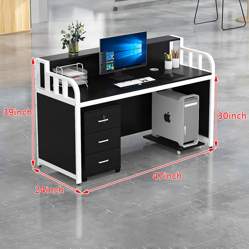 Modern Single Desk with Partition - Ideal for Offices and Workstations BGZ-020