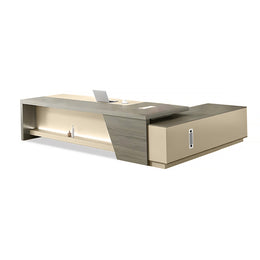 Modern Sleek Executive Office Desk - Sleek and Spacious CEO Workspace LBZ-040（In Stock）