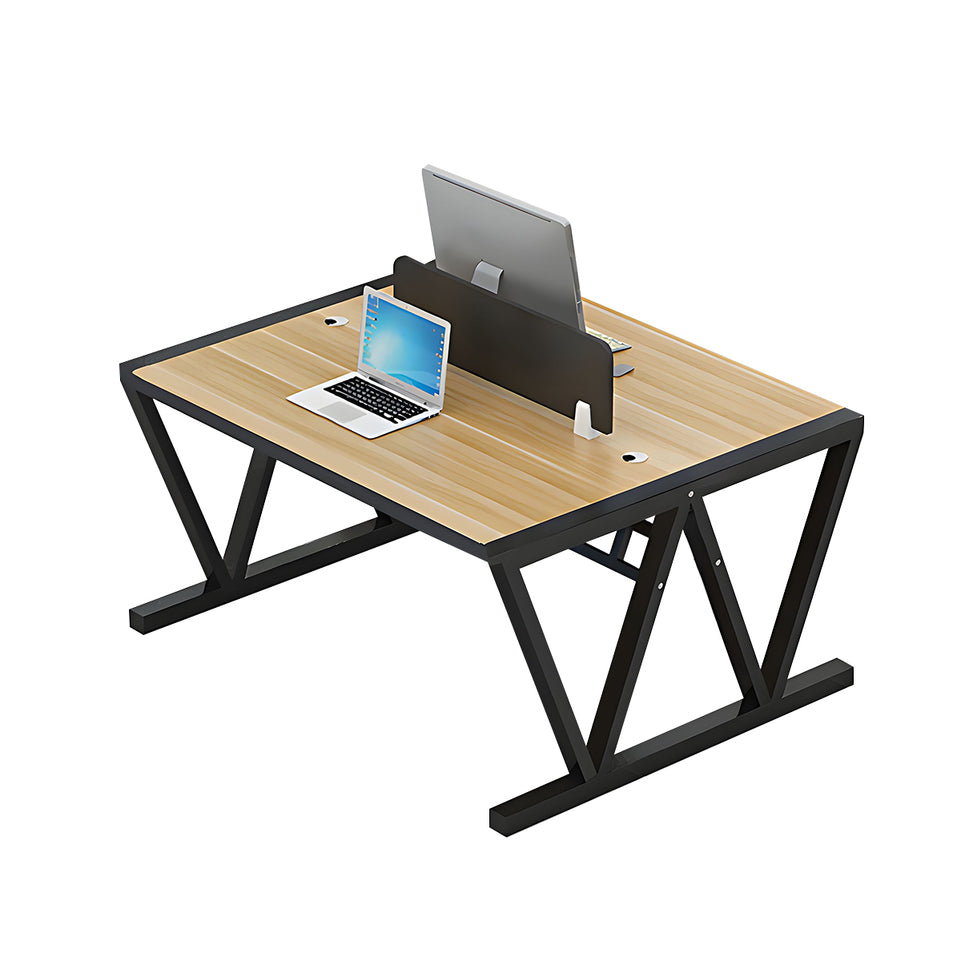 Simple Modern Desk and Chair Set with W Shaped Thickened Legs and Screen Partition YGZ-739