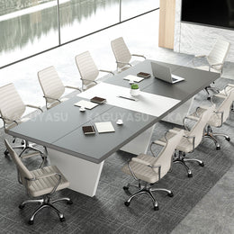 Modern Two-Tone Rectangular Conference Table with Architectural Legs MBS-HYZ-3002（In Stock）