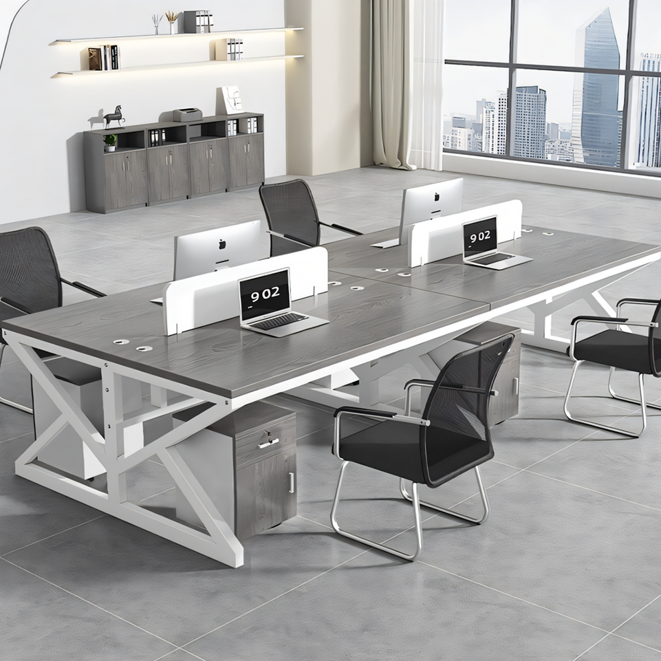 Modern Office Desk Set for Four Employees BGZ-071