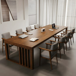 Curved Conference Table 18-142 in Wide (1.5-11.8 ft) with Solid Wood & Lumbar Support
