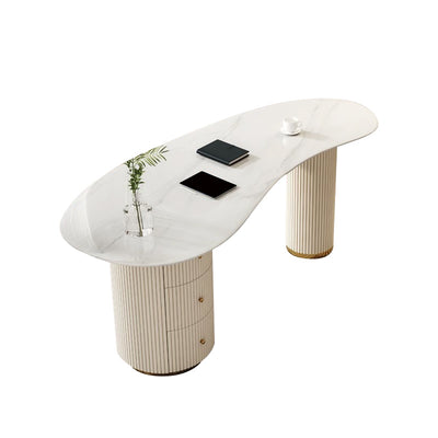 Curved Reception Desk 22-79 in Wide with File Drawers for Salon (In Stock)
