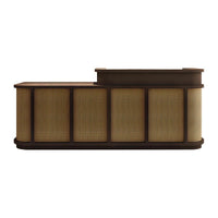 Vintage Minimalist Reception Desk Rattan Storage Keyboard Tray JDT-2295