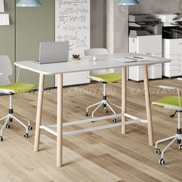 Bar Table with Built-In Power Outlet, 1.18-Inch Thick Top & Reinforced Legs (In Stock)