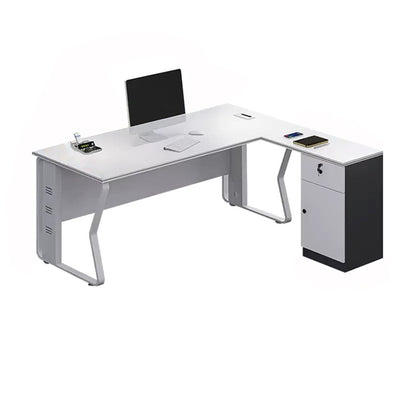 Modern and Minimalist Executive Desk with Side Cabinet LBZ-10138