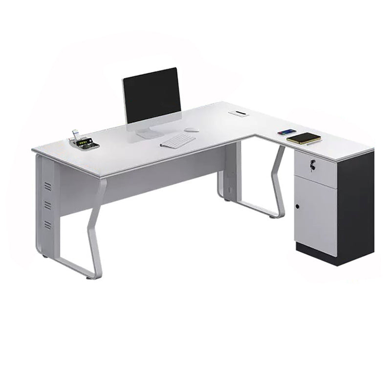 Modern and Minimalist Executive Desk for Financial Offices Executive Workstation with Side Cabinet LBZ-10138